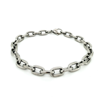 Zeezen - armband úr þykkri títaníumkeðju, 6,8mm hringlaga keðju armband. Ófeigur gullsmiðja - Rainbow street - Skólavörðustígur 5, 101 Reykjavík. ofeigur.is