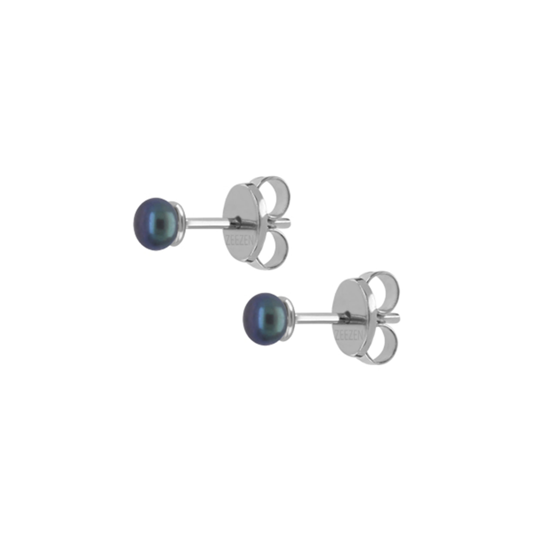 Unleash the elegance of metallic blue pearls 3-3.5mm. Crafted by Zeezen, these earrings highlight the lustrous Metallic Blue Freshwater Pearl, 3-3.5mm in size. Experience unparalleled grace and excellence with this exquisite jewel - ofeigur.is