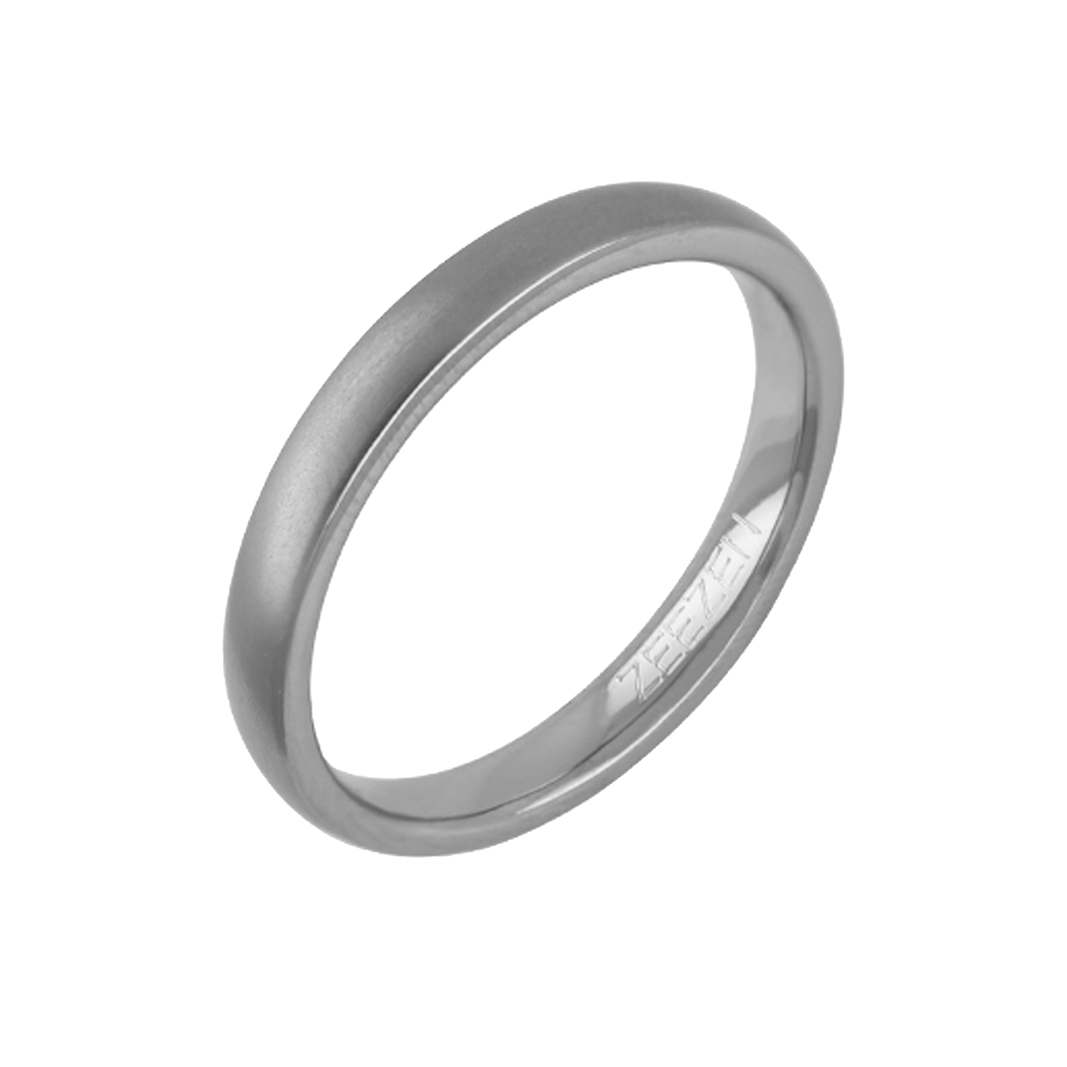 Mattur títaníumhringur handunninn af Zeezen.   Títaníumhringurinn frá Zeezen er 3mm á breidd og með mattri áferð.  Mál W: 3 mm og H: 1.9 mm. Ófeigur gullsmiðja - ofeigur.is