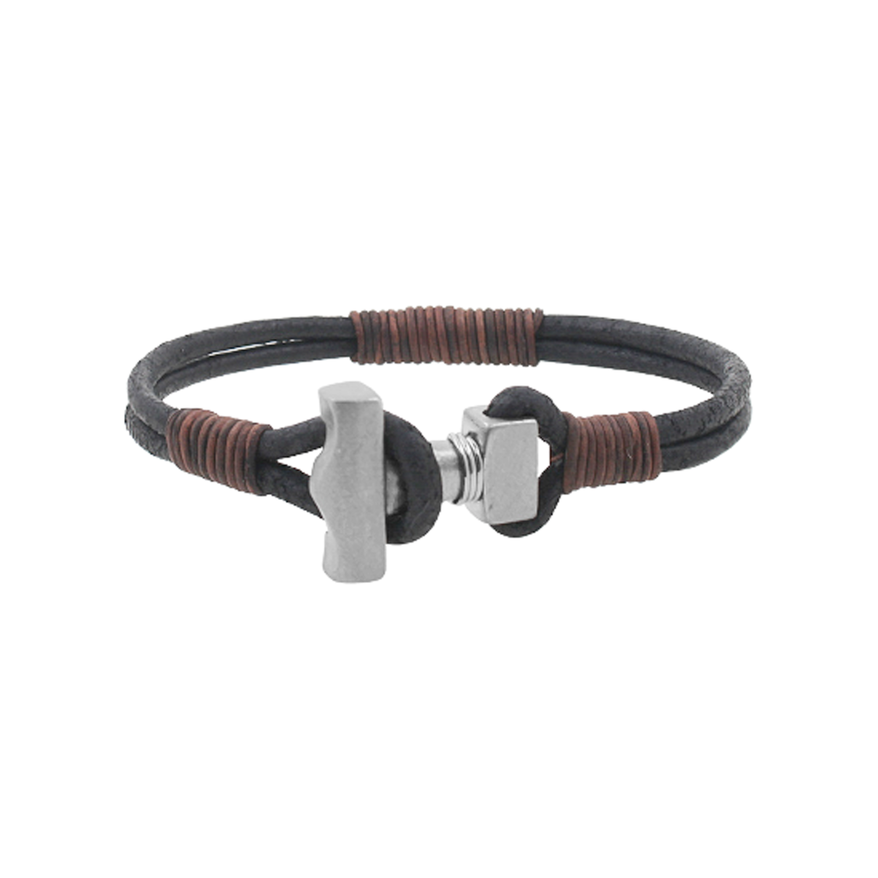 Þórshamar leðurarmband með títaníum hammri, fæat hjá  Gullsmiðju Ófeigs, Skóalvörðustíg 5, 101 Reykjavík. Thorshammer / Mjölnir bracelet by Zeezen.  Leather bracelet with titanium hammer - buy it at ofeigur.is 