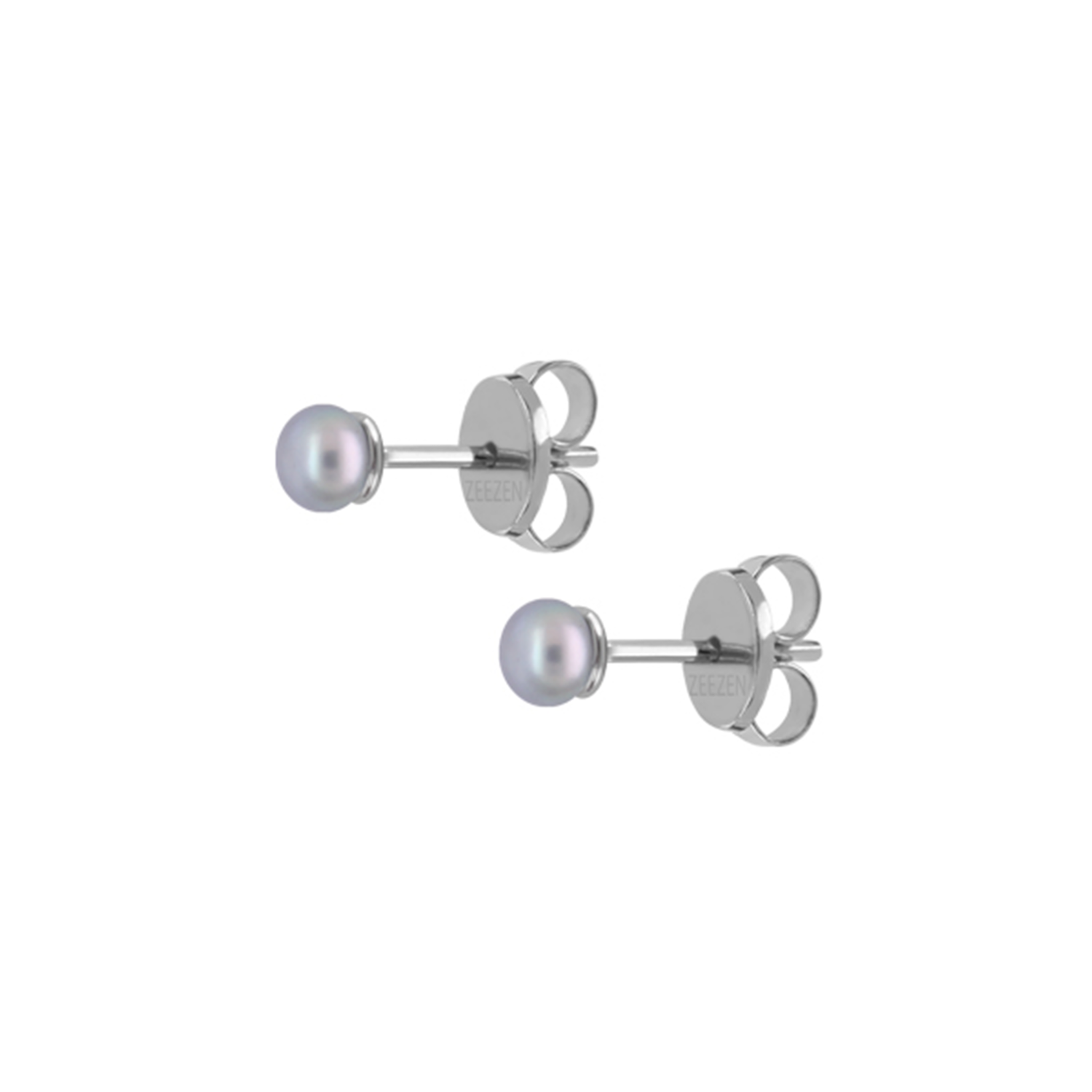 Experience the sophistication of grey pearl with Perlulokkar - Gráarperlur 4-4.5mm Titanium Stud Earrings. Created by Zeezen, these earrings showcase a 4-4.5mm lustrous Grey Button Freshwater Pearl. Discover unparalleled grace and excellence with this exquisite jewel -ofeigur.is