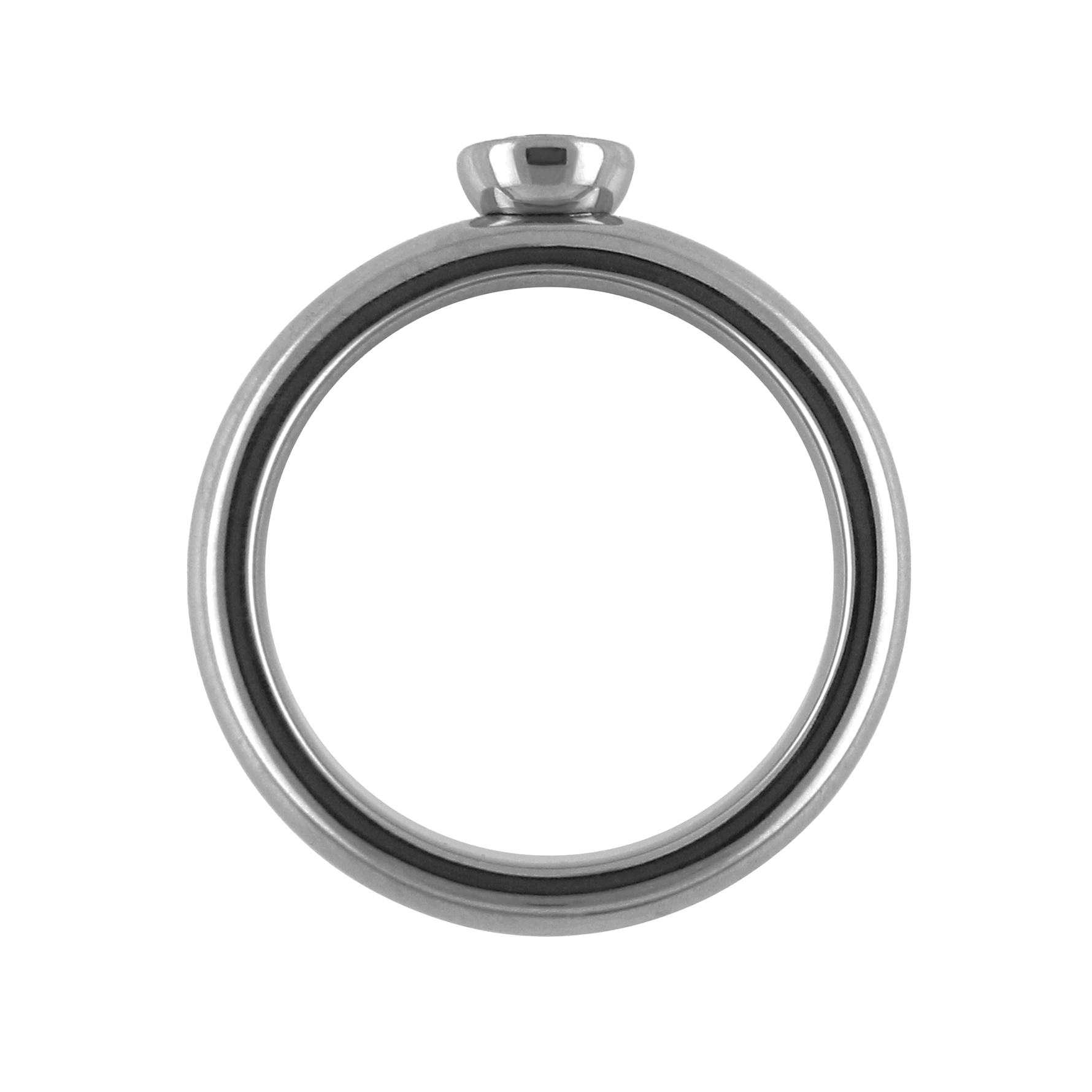 Títaníumhringur frá Zeezen með 0.23ct.twp hvítum demanti. Frá Zeezen