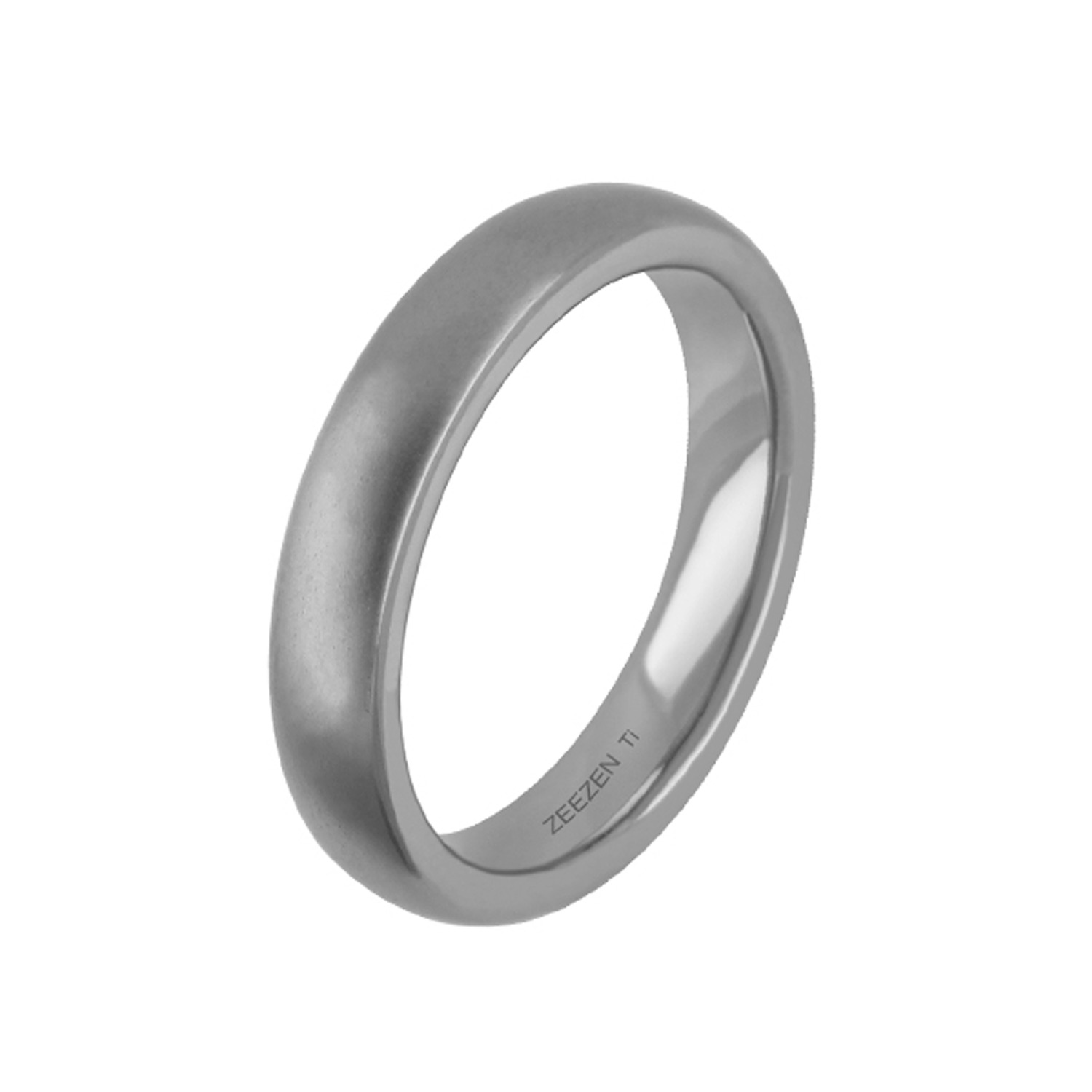 Mattur títaníumhringur handunninn af Zeezen.  Mál W: 3.5 mm og H: 2.1 mm  Crafted by Zeezen, the Titan Ring Mat boasts precise dimensions of W: 3.5 mm and H: 2.1 mm, ensuring a sleek and streamlined design. Ófeigur gullsmiðja - ofeigur.is