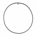 A matte titanium necklace featuring a 2.7 mm Venetian chain and a lobster clasp. Clean lines and a matte finish give the necklace a refined, timeless look. Ófeigur gullsmiðja