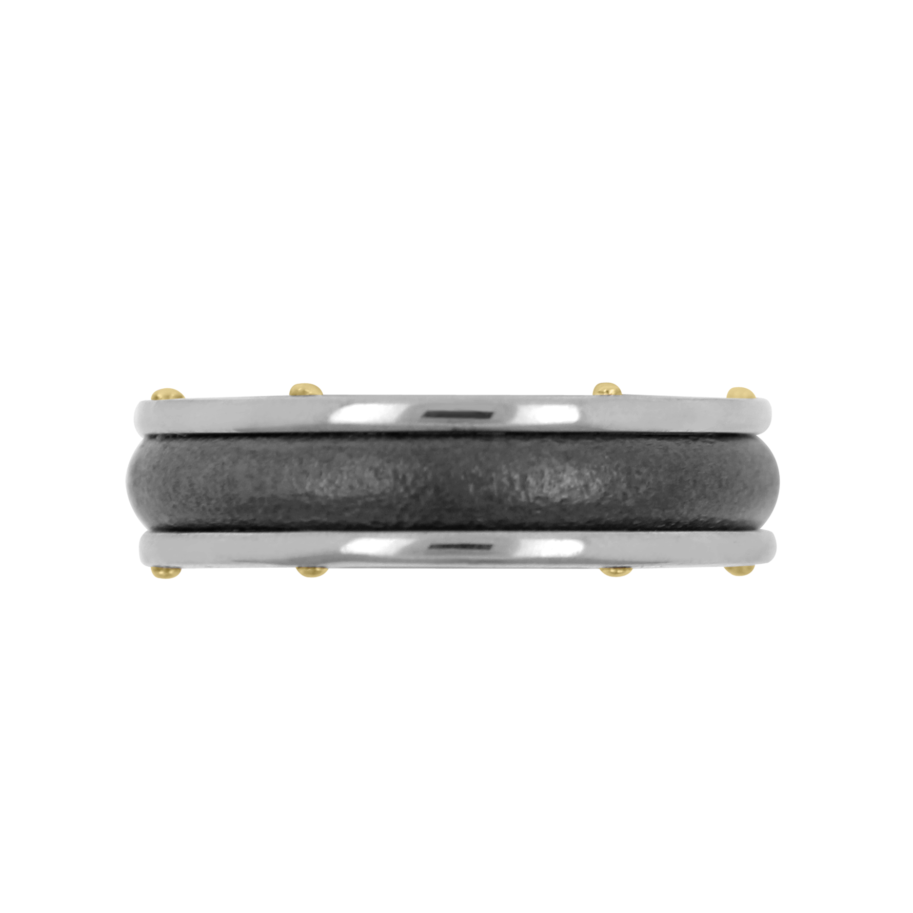 Zeezen - titanium ring with tantalum and 18k yellow gold. Ófeigur jewelry - ofeigur.is