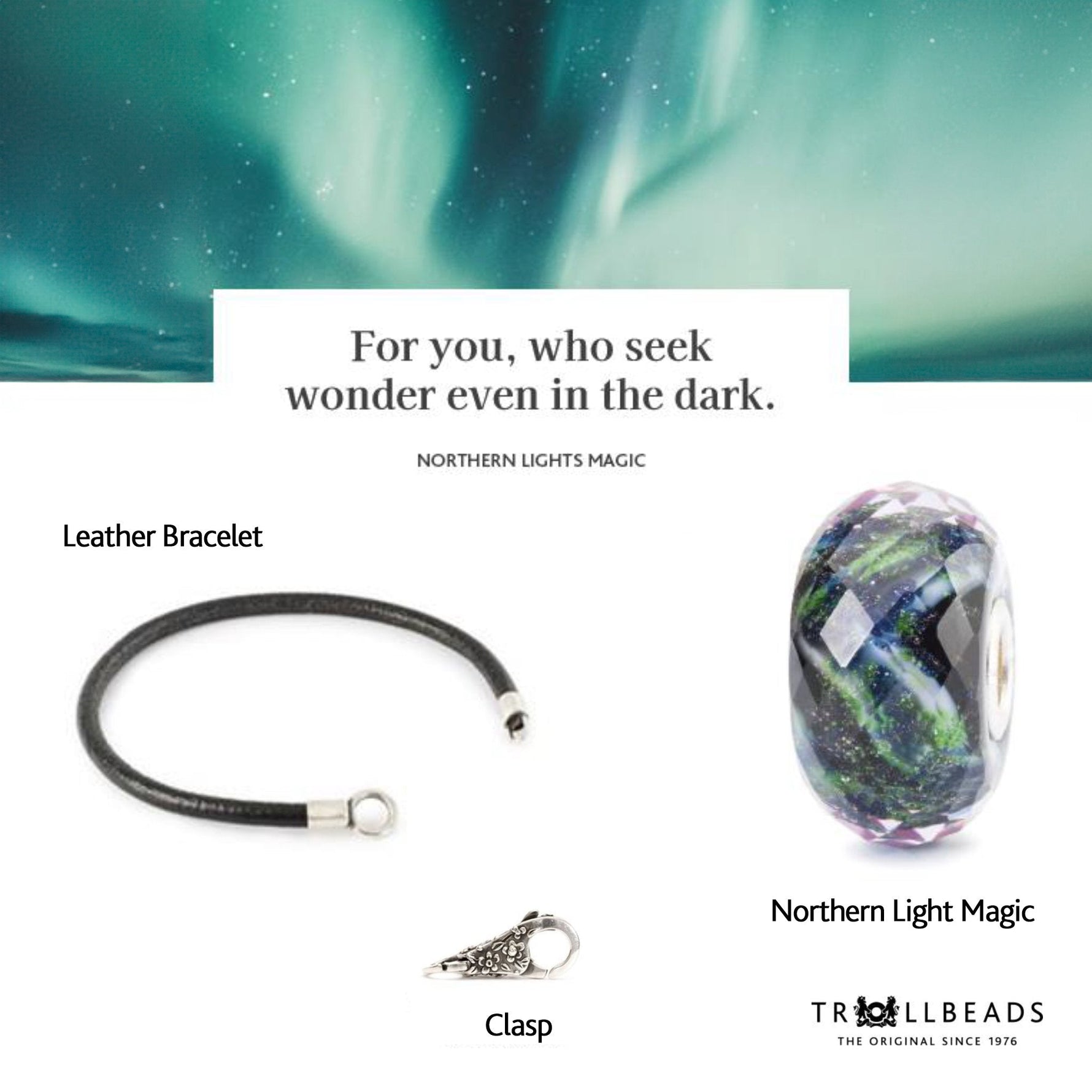 Trollbeads - Northern Light Magic Leahter Bracelet - nammi.isTrollbeads