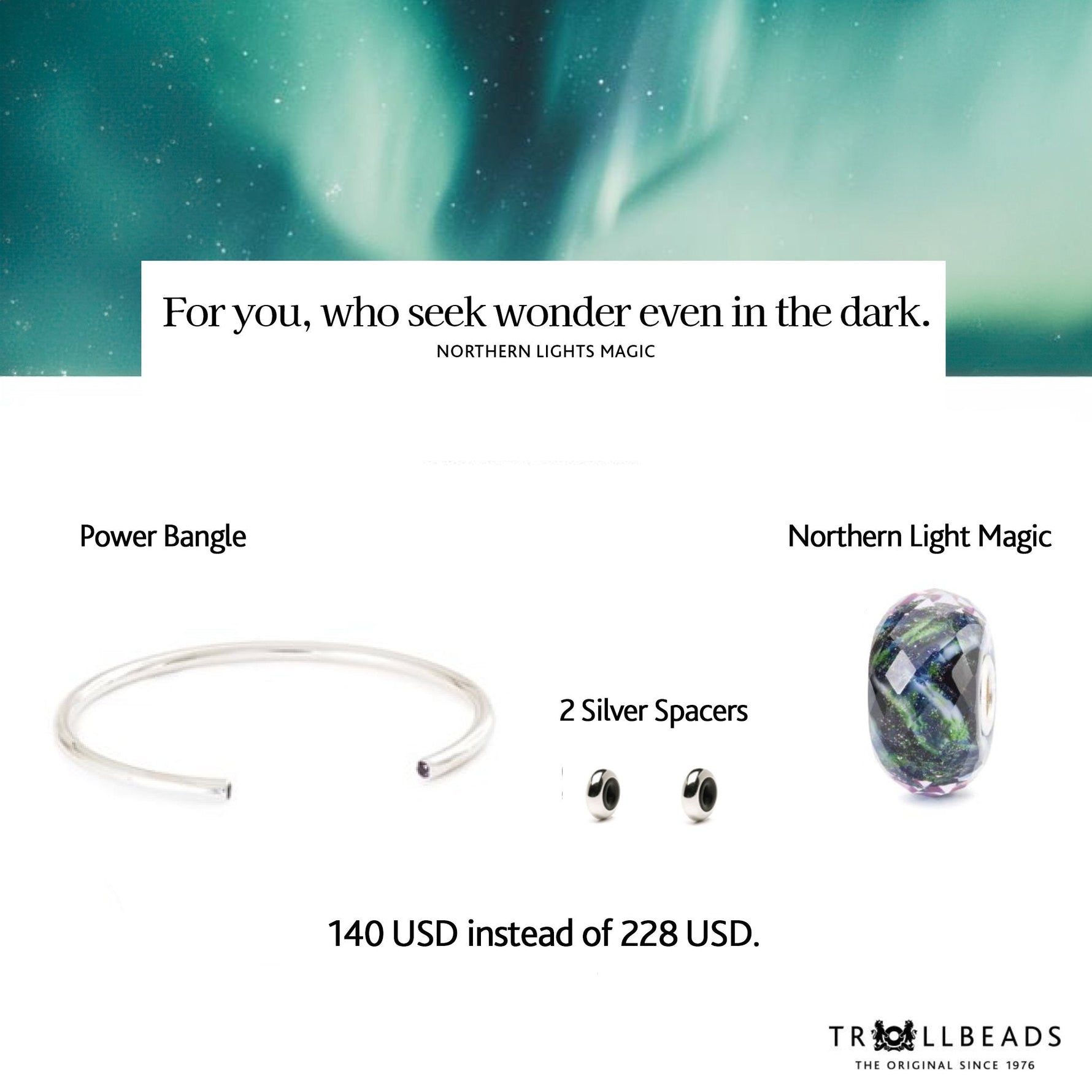 Trollbeads - Northern Light Magic with Power Bangle - nammi.isTrollbeads