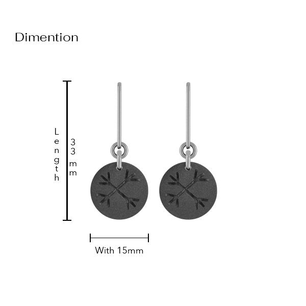 Ægishjálmur - Titan Dangle Earrings - nammi.isÓfeigur