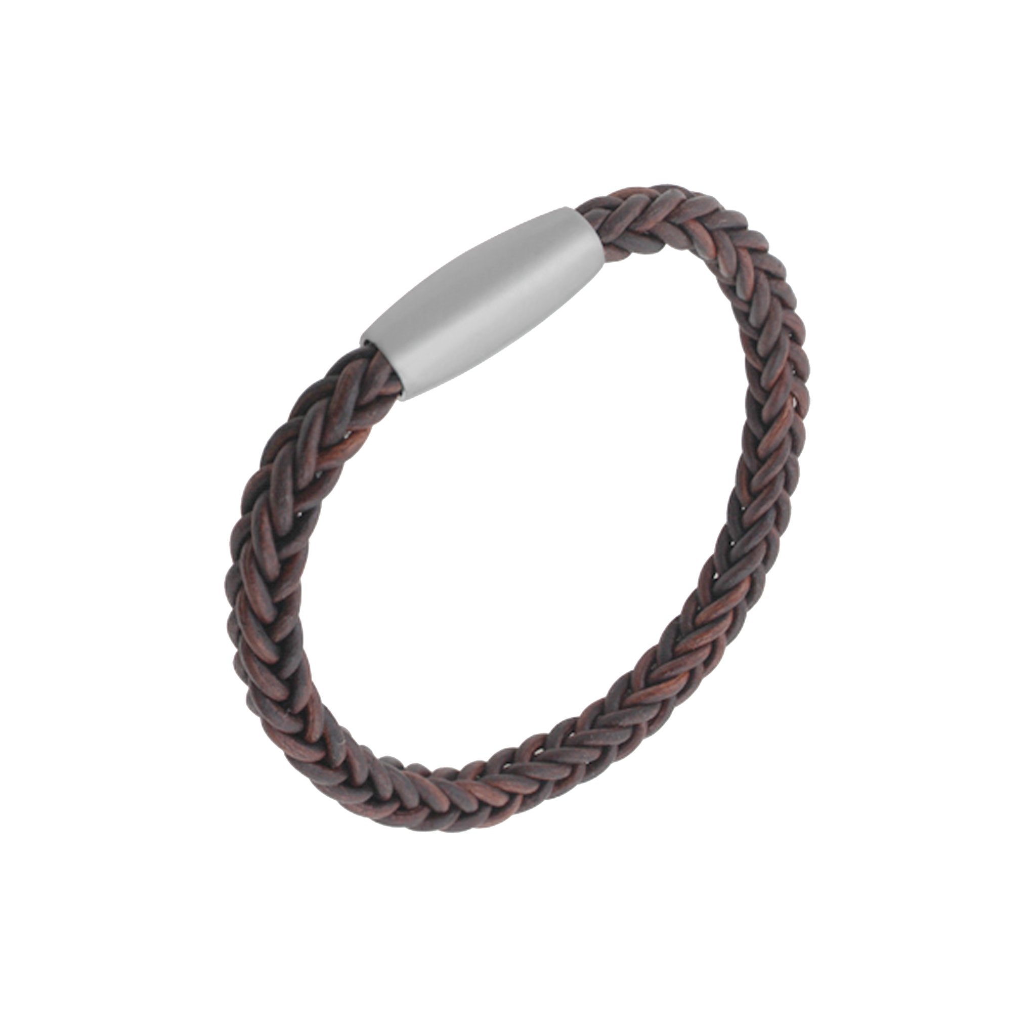 Leather Bracelet Antique Brown Titan lock - nammi.isÓfeigur