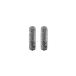 Titanium - Hoop earrings - Creole - Polished / Corner Hammered dia 9mm - nammi.is