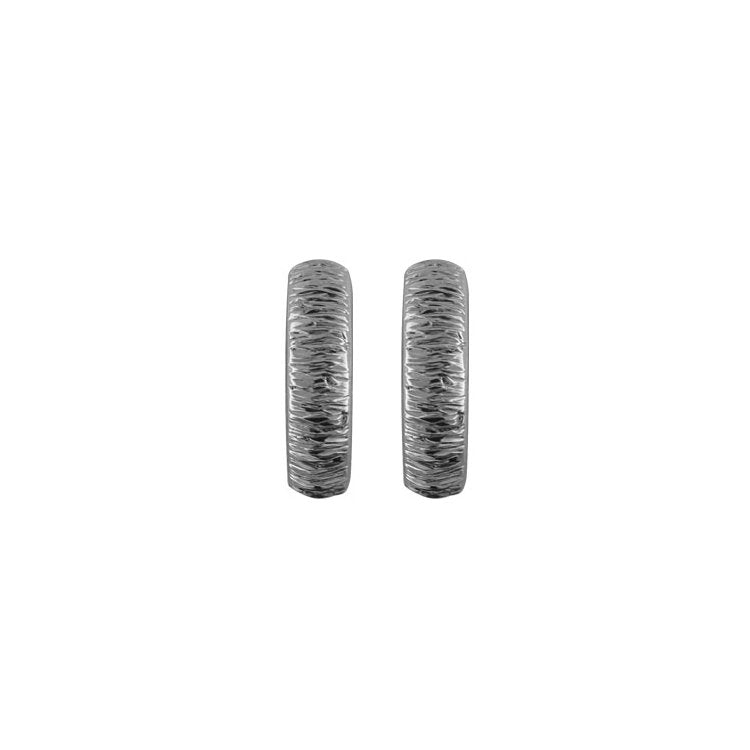 Titanium - Hoop earrings - Creole - Polished / Corner Hammered dia 9mm - nammi.is