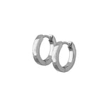 Titanium - Hoop earrings - Flat Hammered 