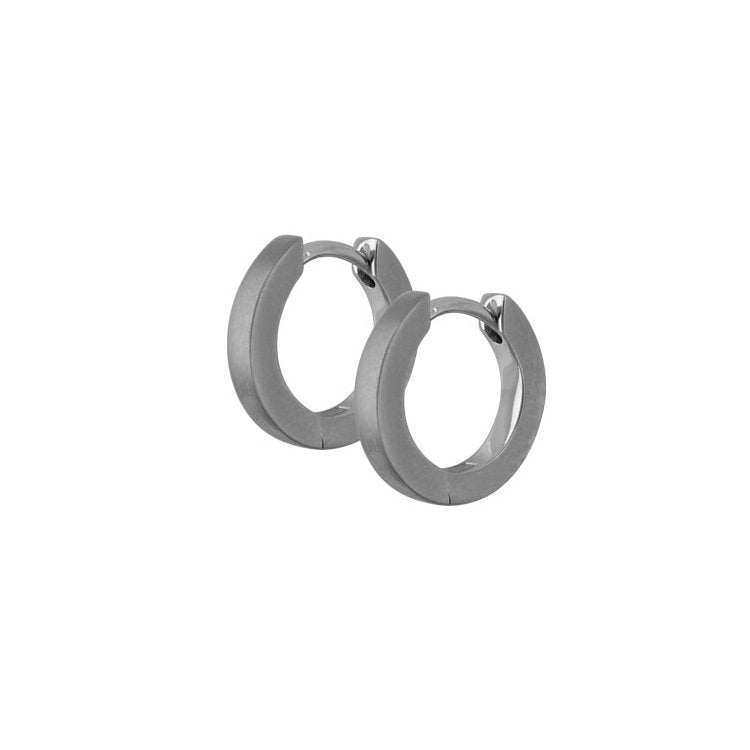 Titanium - Hoop earrings - Matt