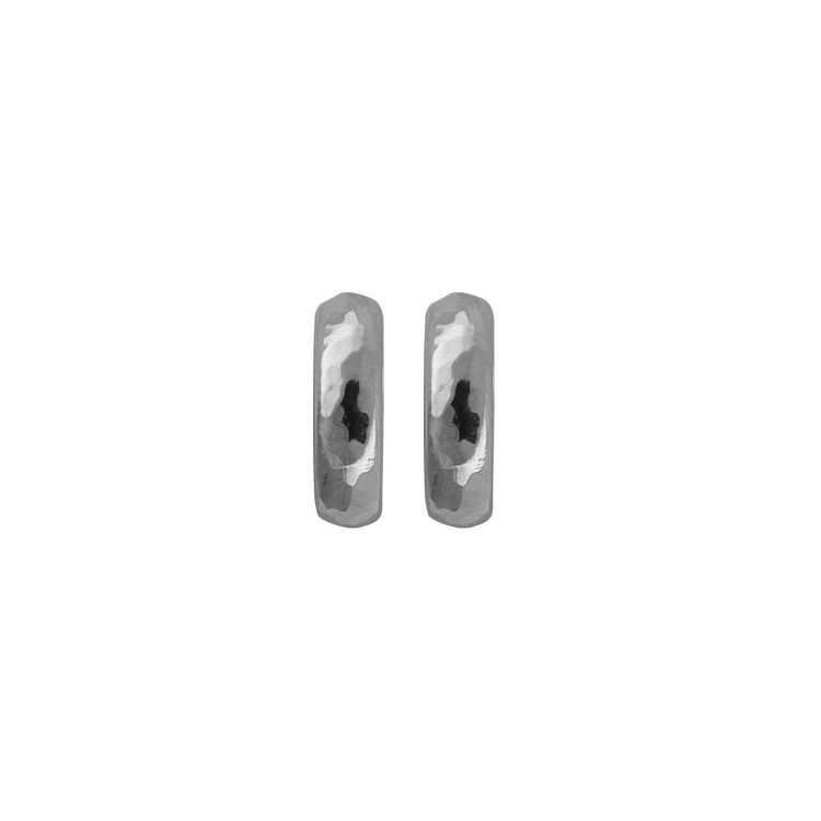 Titanium - Hoop earrings - Polished / Flat Hammered 