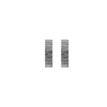 Titanium - Hoop earrings - Polished/Corner Hammered dia 9mm - nammi.is